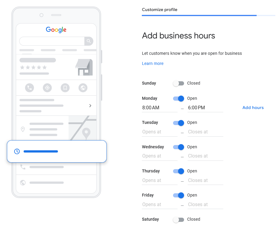 Set Your Business Hours Set Your Business Hours